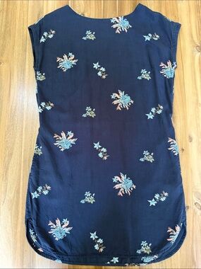 Patagonia Navy Floral Cap-Sleeve Women's Dress